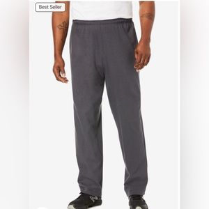 Kingsize Men’s Lightweight Jersey Open Bottom Sweatpants NWOT 4XL Tall NEW